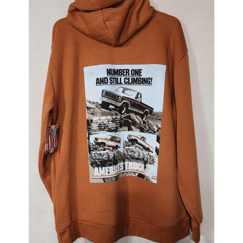 Ford American Trucks Large Orange hoodie men's